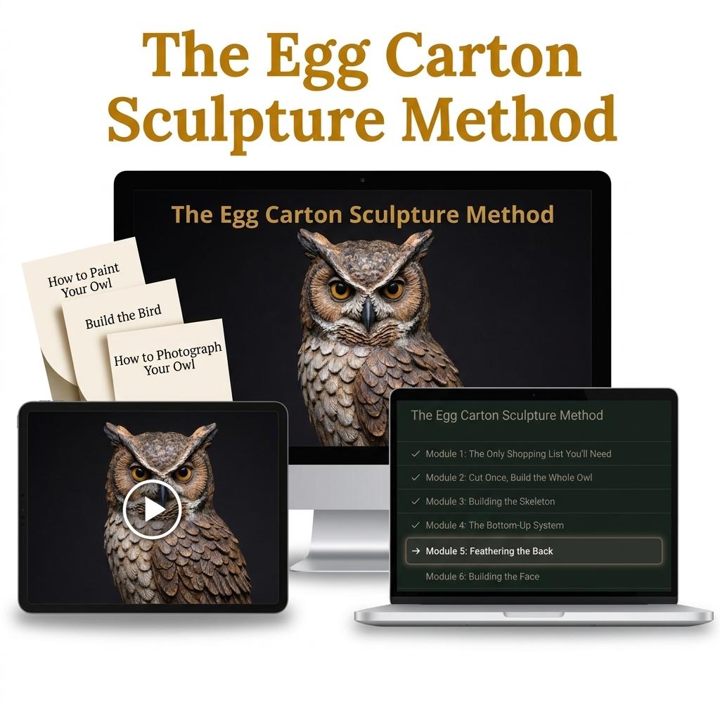 The Egg Carton Sculpture Method course mockup